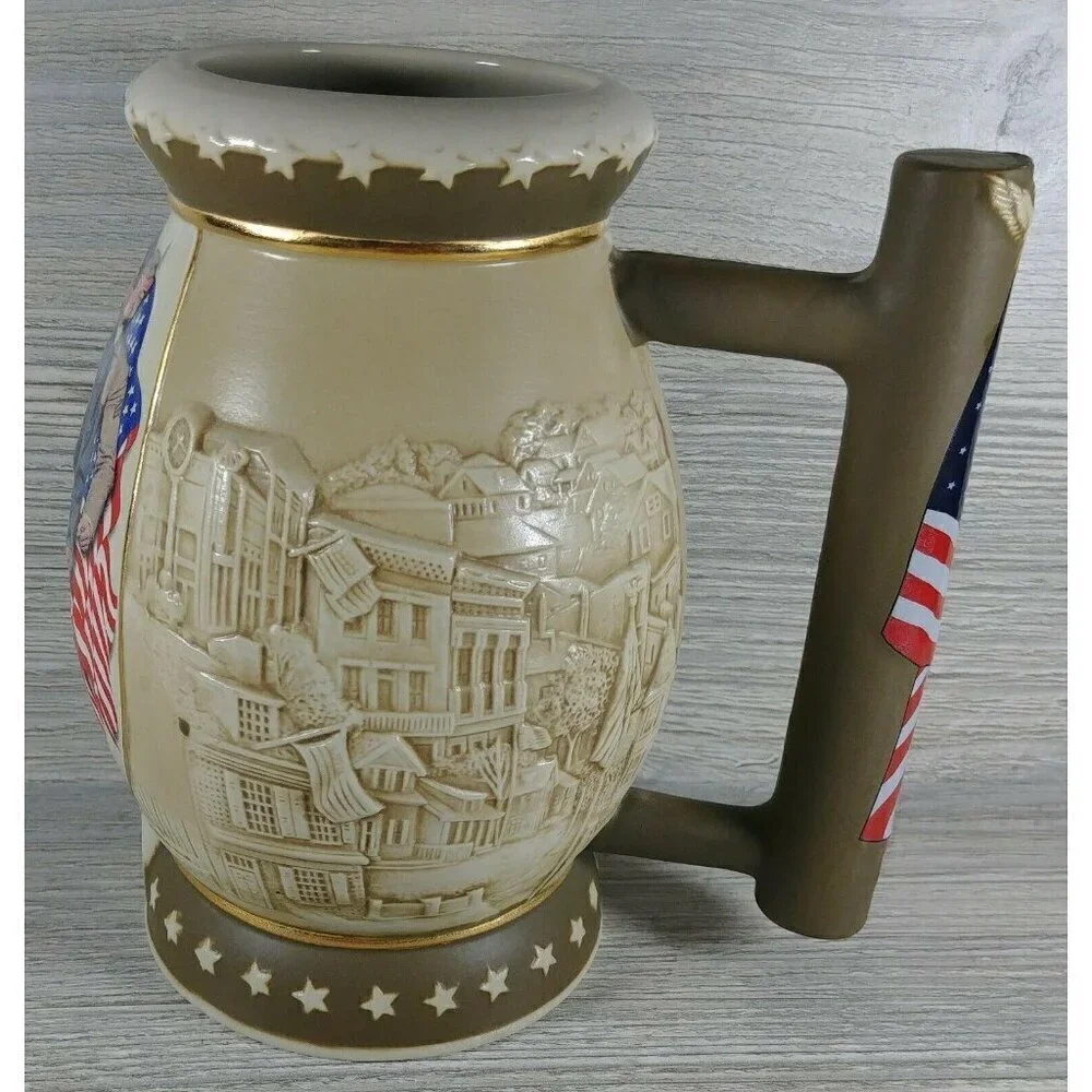 Miller Package Home By Norman Rockwell Collection Multicolor Textured Mug Stein